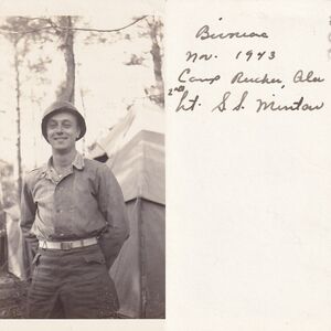 World War II Real Photo Identified Camp Rucker Alabama S.S. Minton Soldier 1943